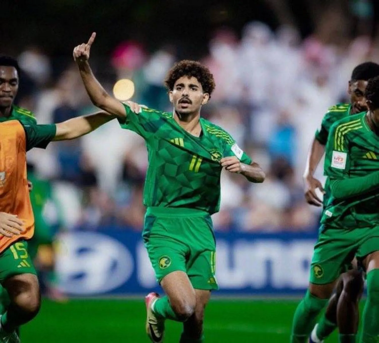 صبري دهل بقميص الأخضر السعودي الأولمبي (الشرق الأوسط)