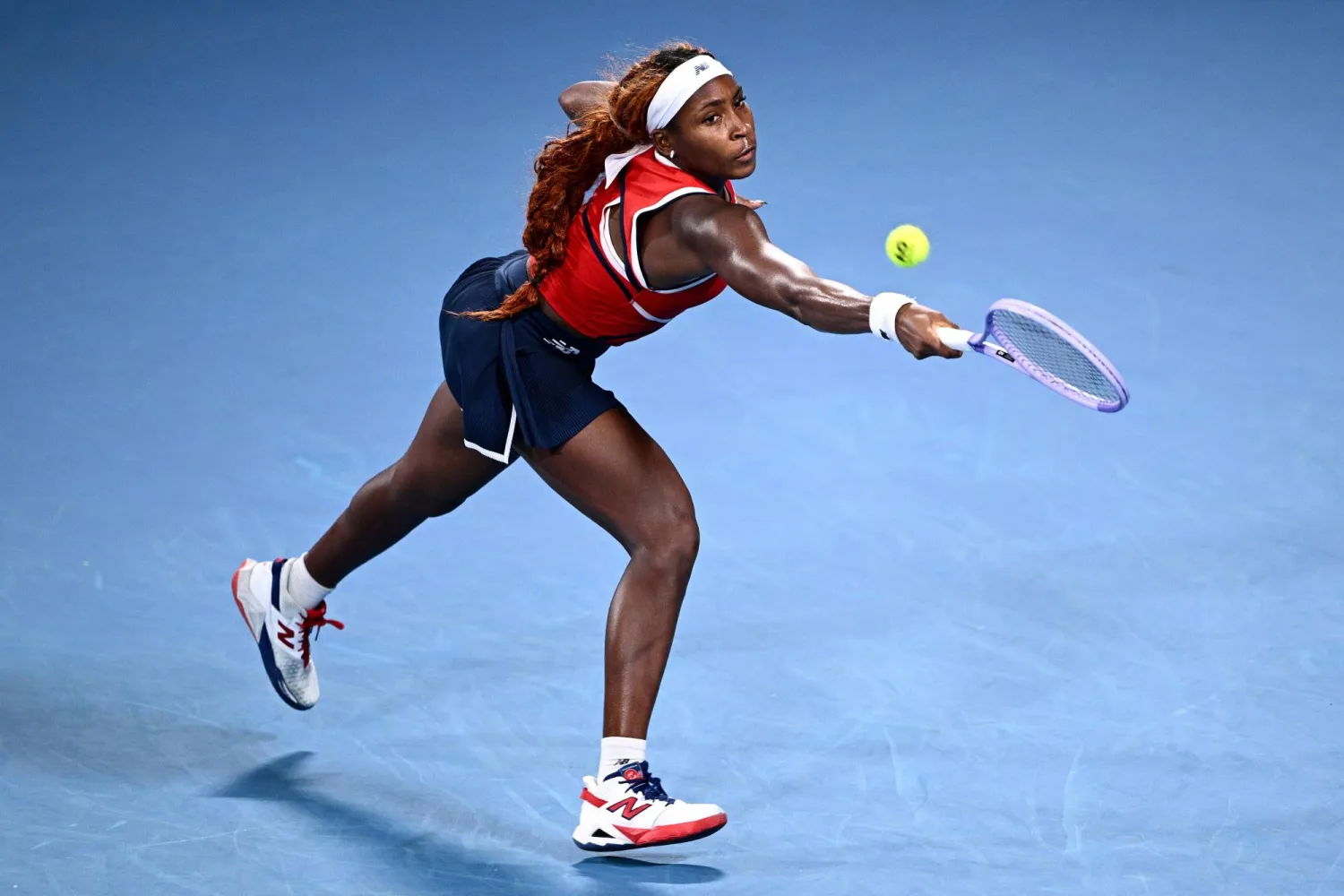 Coco Gauff of USA in action during her USA vs Poland semi-finals match against Iga Swiatek of Poland in the United Cup tennis tournament in Sydney, Australia, 10 January 2026. EPA/DAN HIMBRECHTS