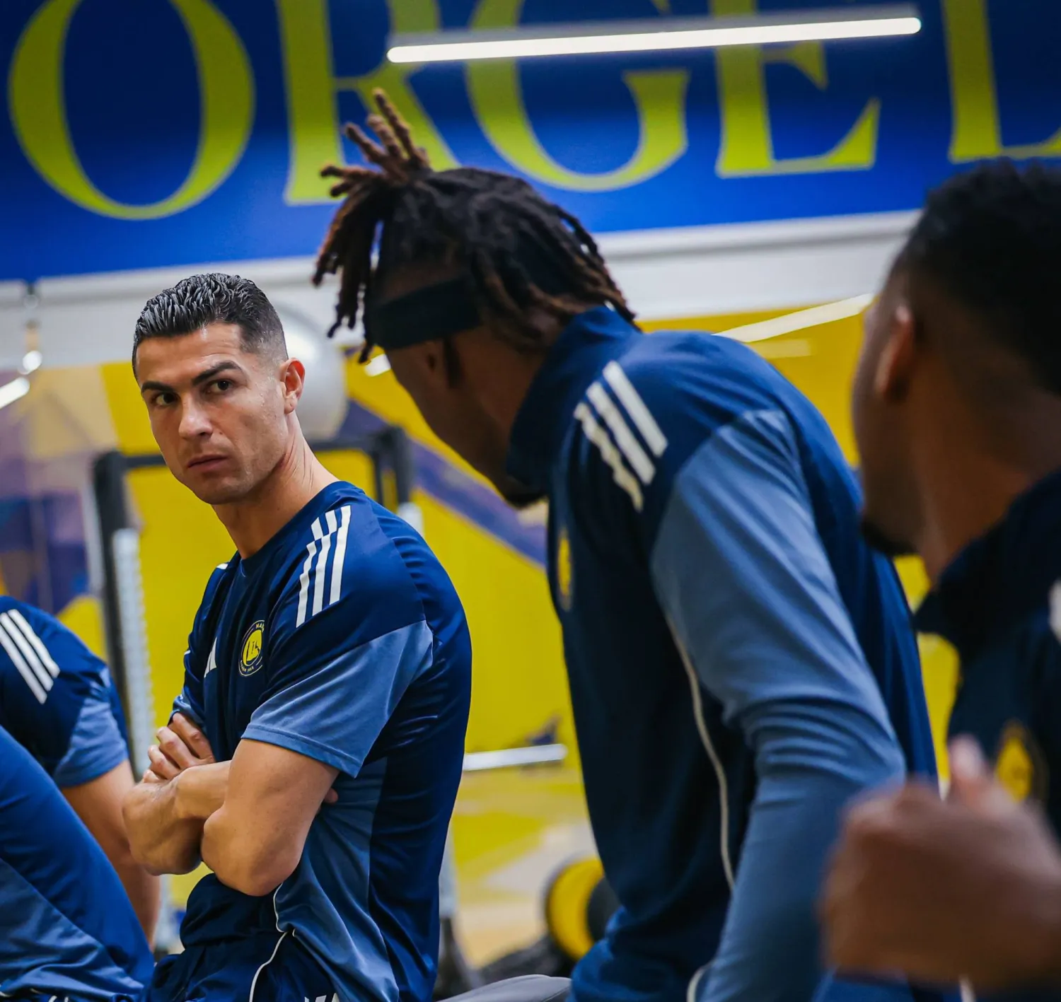 كريستيانو رونالدو خلال التدريبات الأخيرة قبل مواجهة الهلال (نادي النصر)