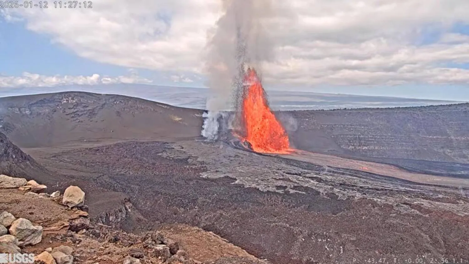 Kilauea has been regularly throwing out thousands of tonnes of molten rock and gases since it burst to life in December 2024. UNITED STATES GEOLOGICAL SURVEY/AFP
