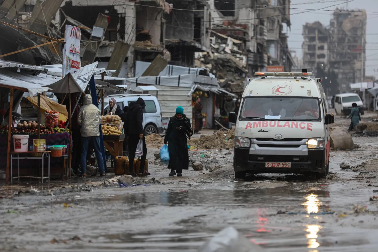 صورة ملتقطة في 13 يناير 2026 في مدينة غزة (د.ب.أ)