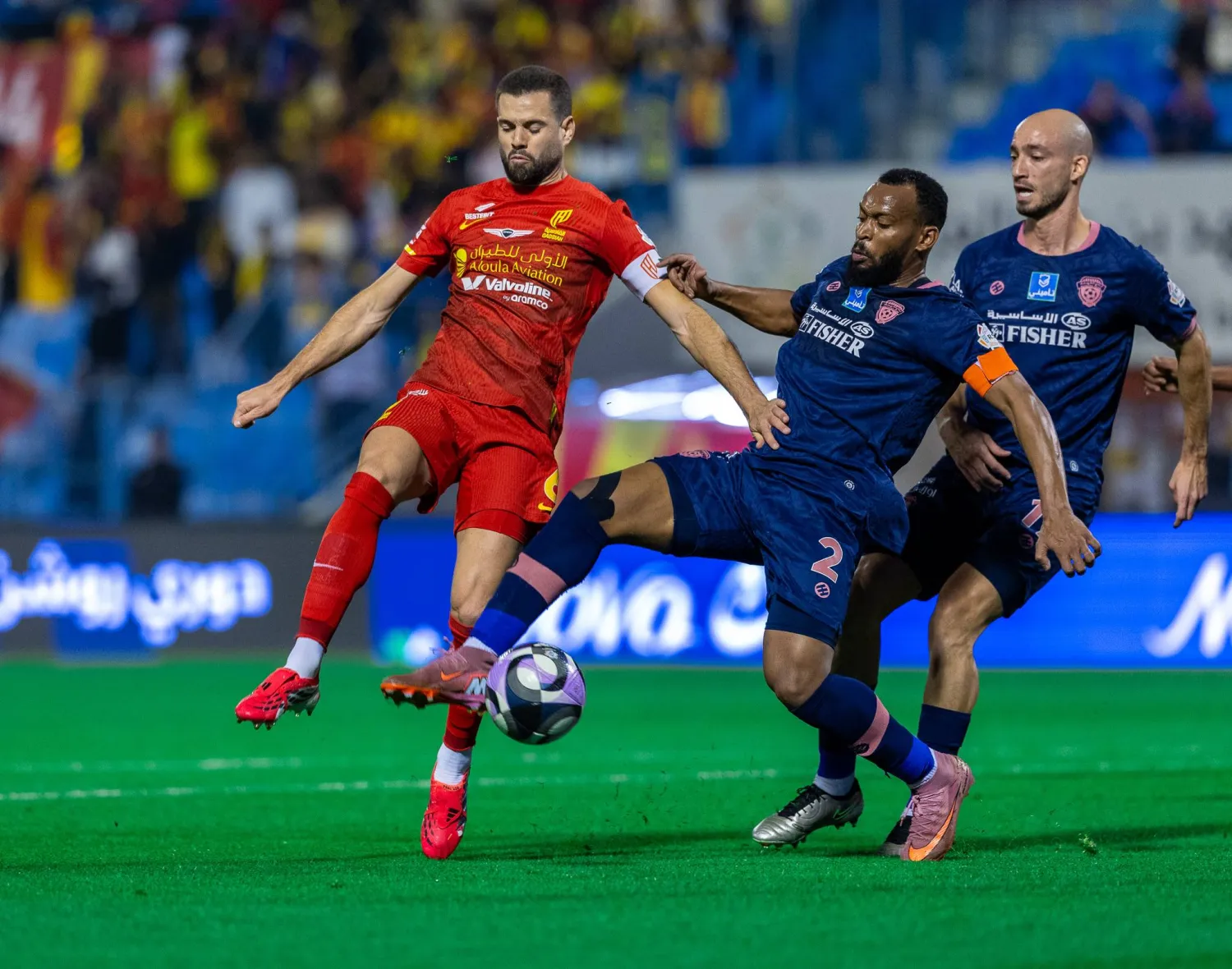 ناتشو خلال مباراة القادسية الأخيرة أمام الفيحاء (تصوير: عيسى الدبيسي) 