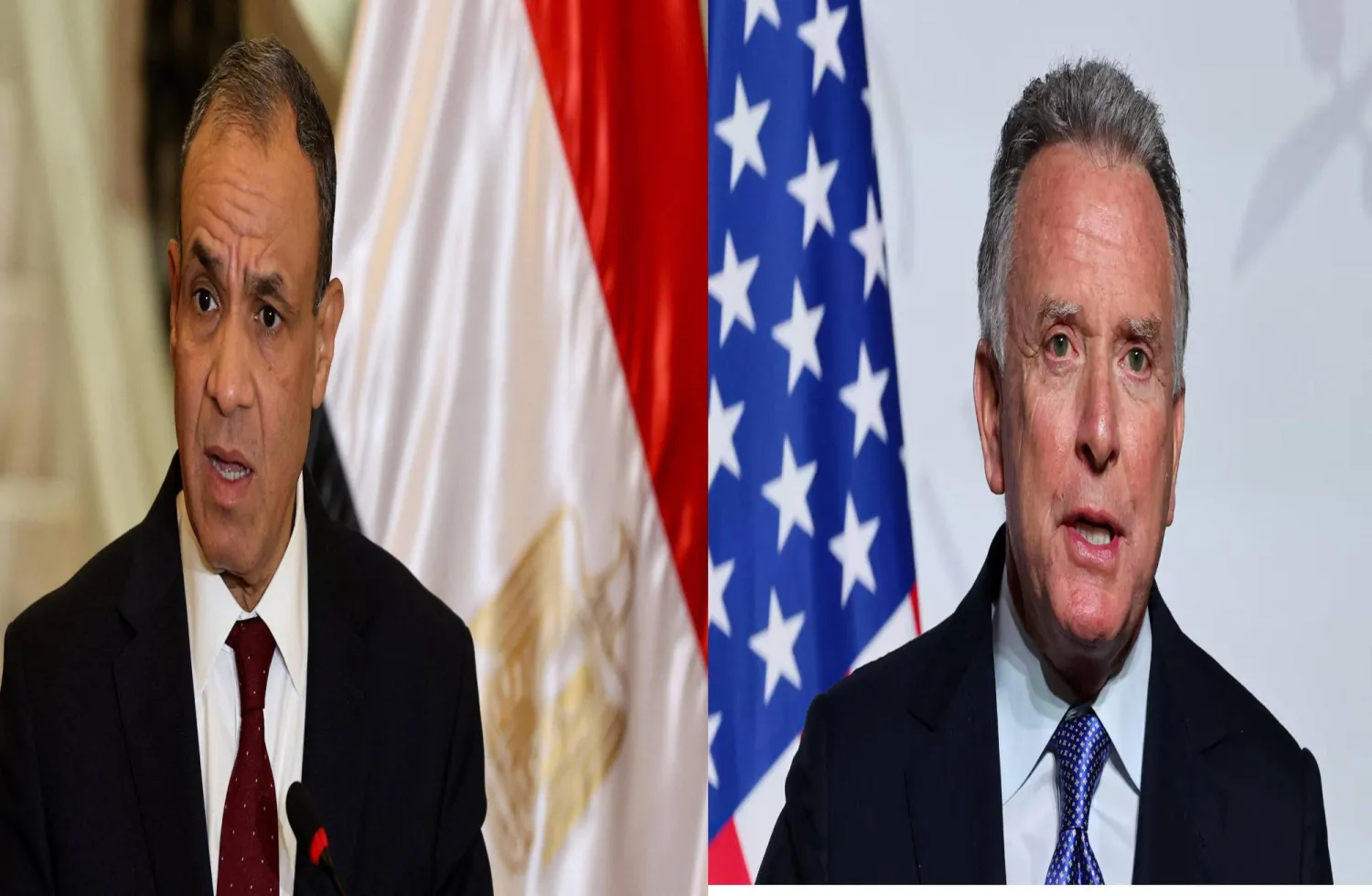 صورة مدمجة تظهر وزير الخارجية المصري بدر عبد العاطي والمبعوث الأميركي الخاص للشرق الأوسط ستيف ويتكوف (رويترز)