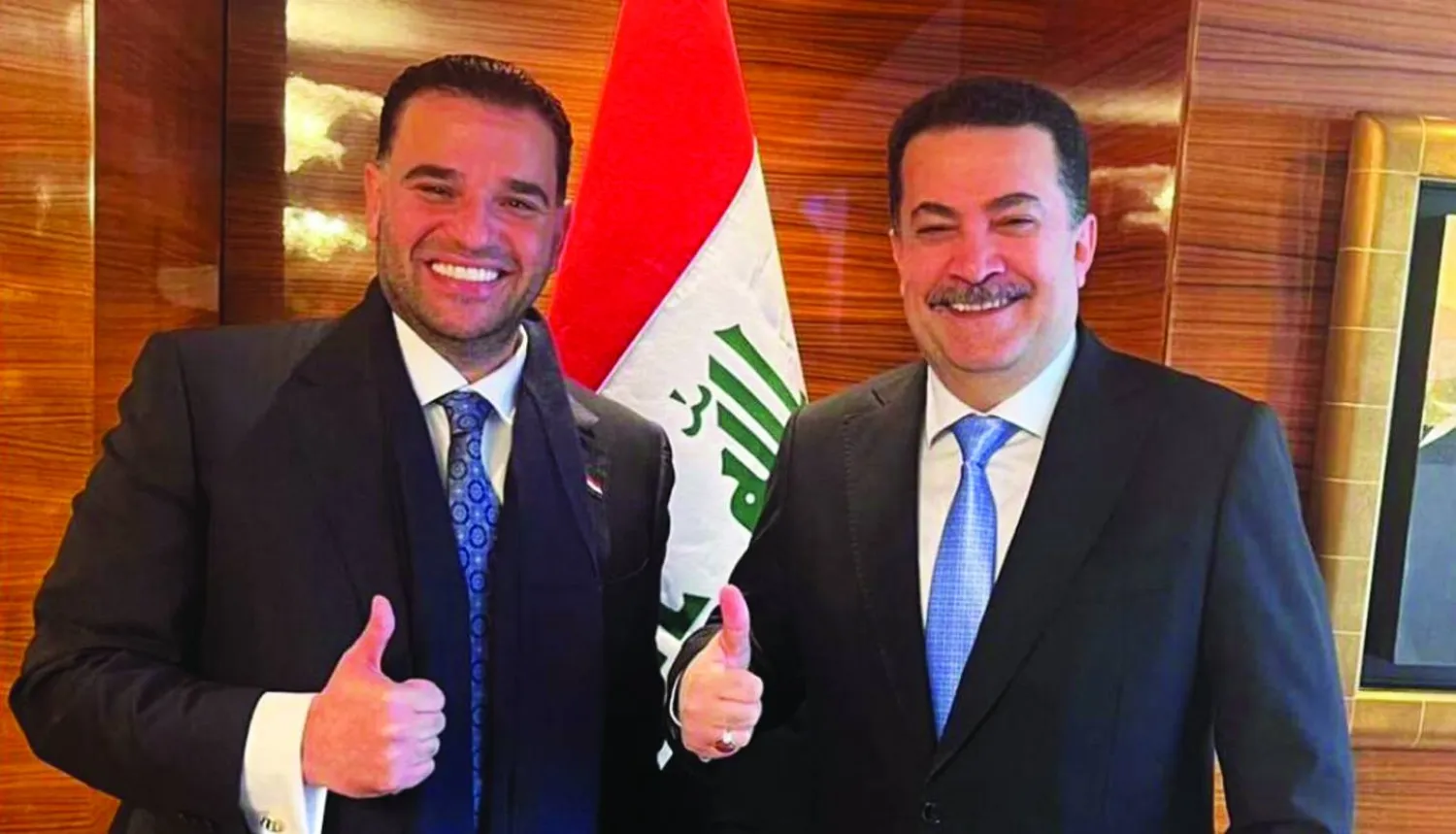 أرشيفية تجمع رئيس الوزراء العراقي محمد شياع السوداني والمبعوث الأميركي مارك سافايا (وكالة الأنباء العراقية)