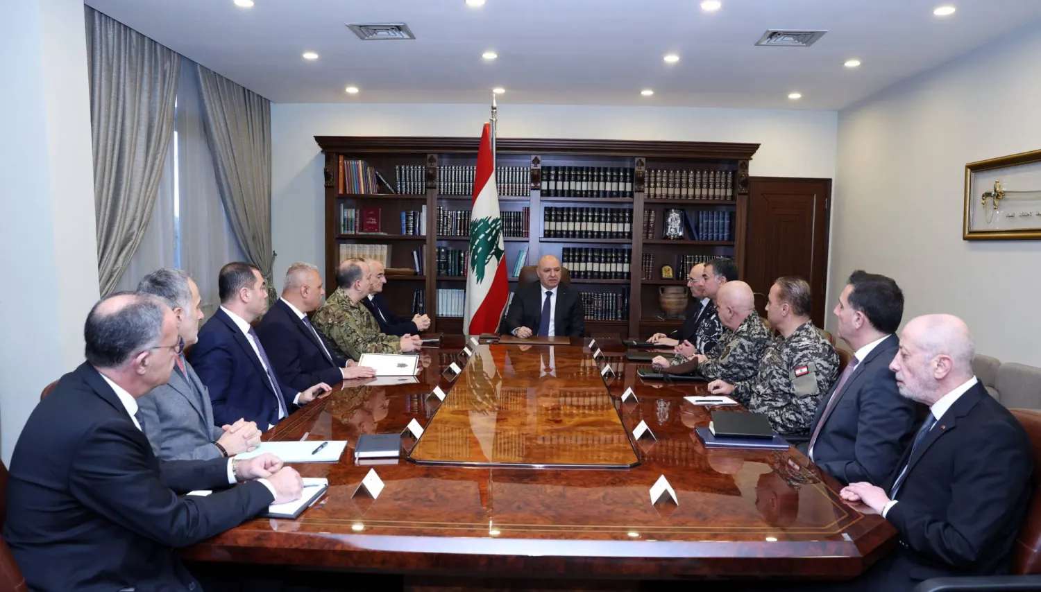 الرئيس اللبناني جوزيف عون يترأس اجتماعاً أمنياً (الرئاسة اللبنانية)