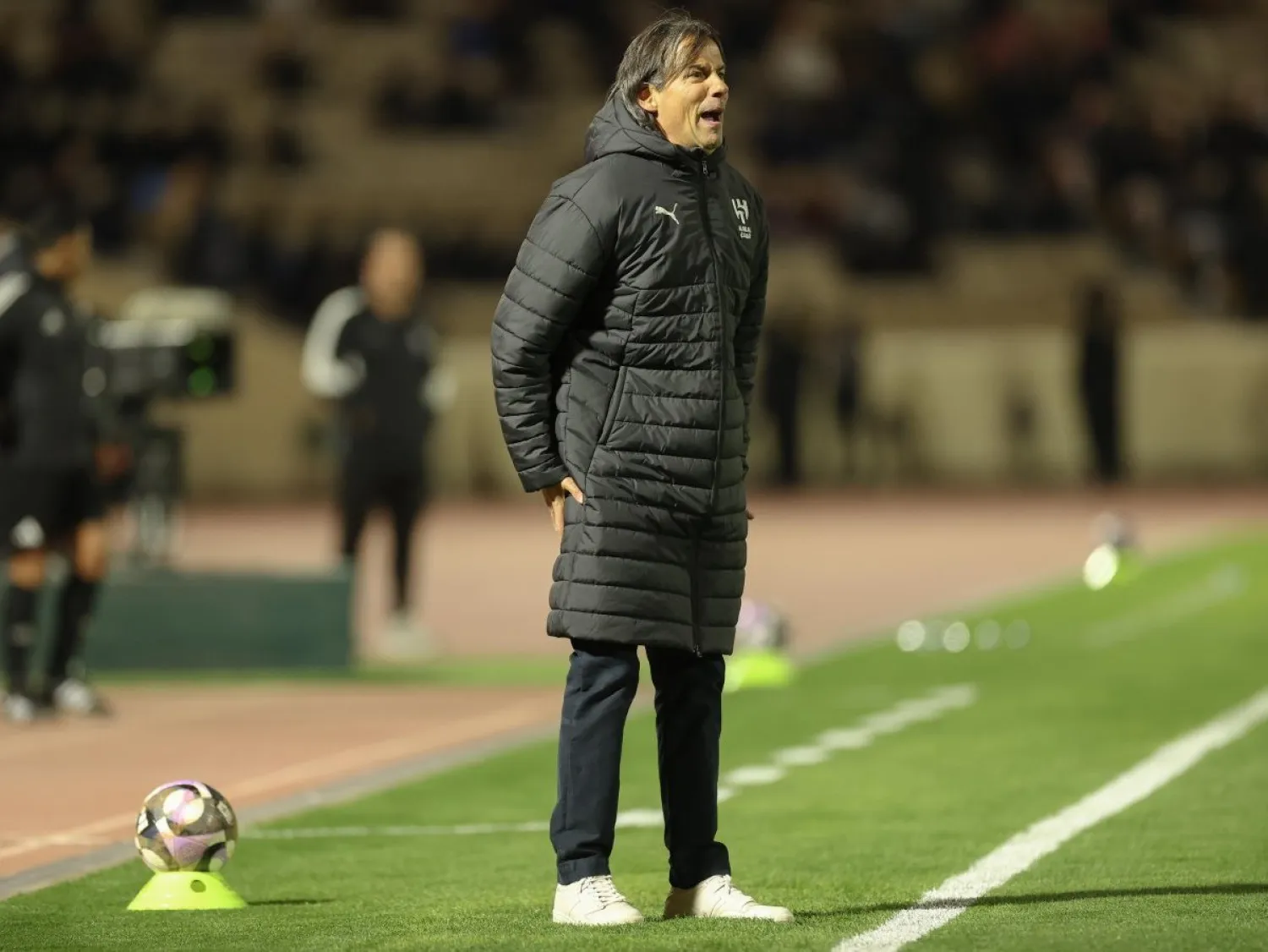 الإيطالي سيموني إنزاغي مدرب فريق الهلال (تصوير: عدنان مهدلي) 