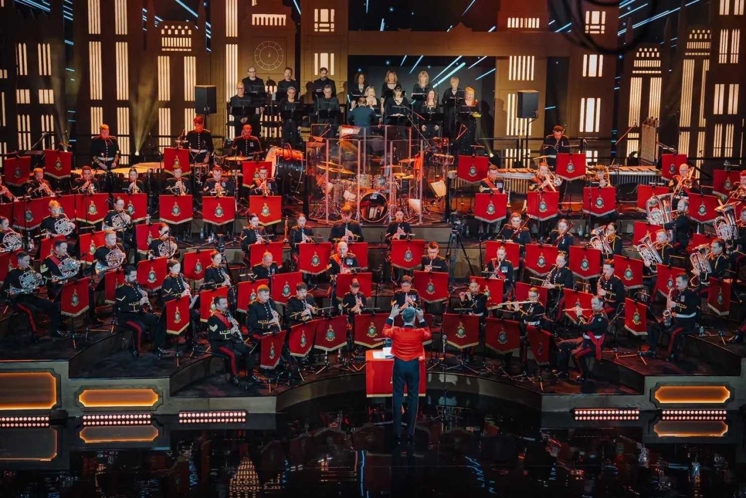 جانب من العرض الموسيقي «A Night of Honour & Heroes» (موسم الرياض)