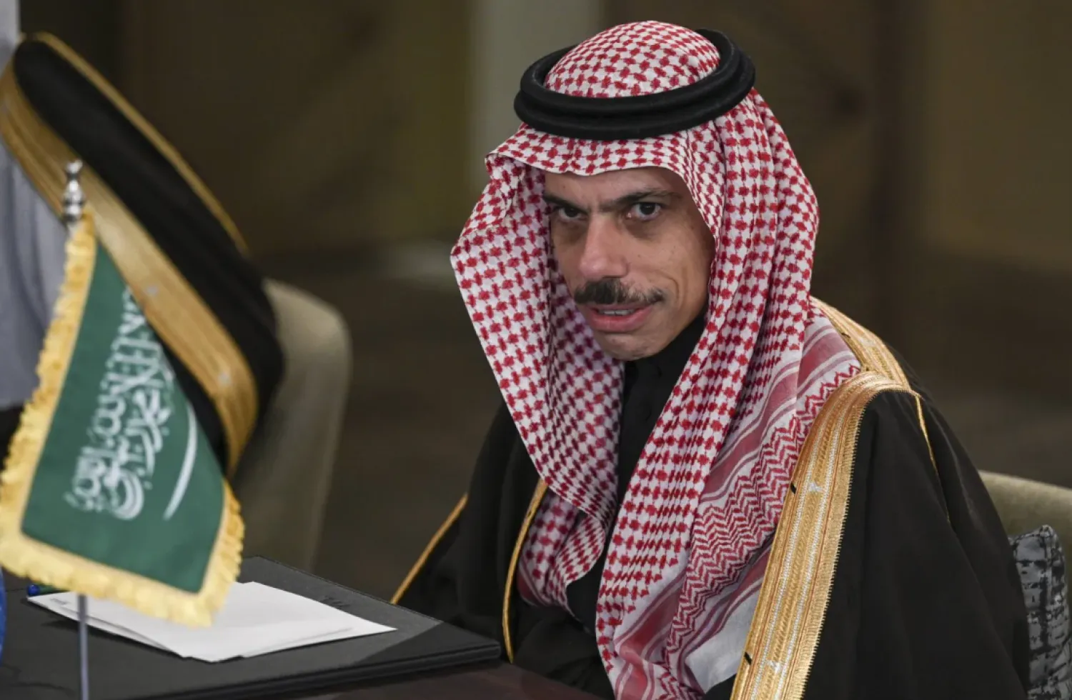 Saudi Foreign Minister Prince Faisal bin Farhan bin Abdullah looks on during a meeting with Egyptian Foreign Minister Badr Abdelatty (not pictured) at Waldorf Astoria Hotel in Cairo, Egypt, 05 January 2026. (EPA)
