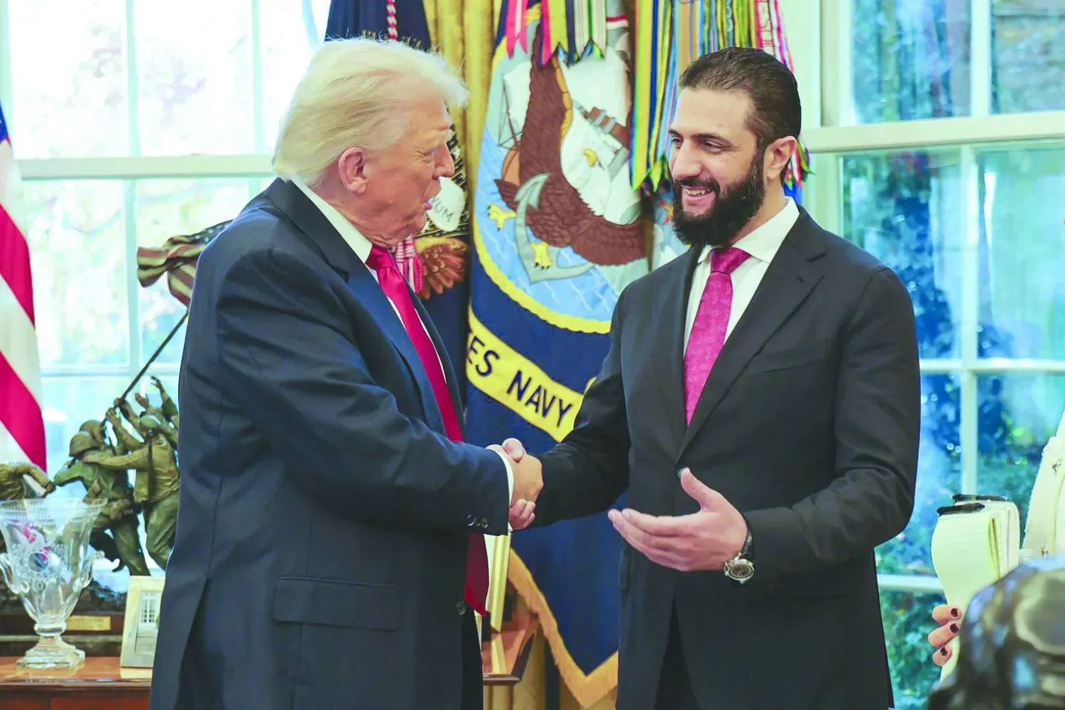 Trump ve Şara, 10 Kasım'da Beyaz Saray'da (AFP)