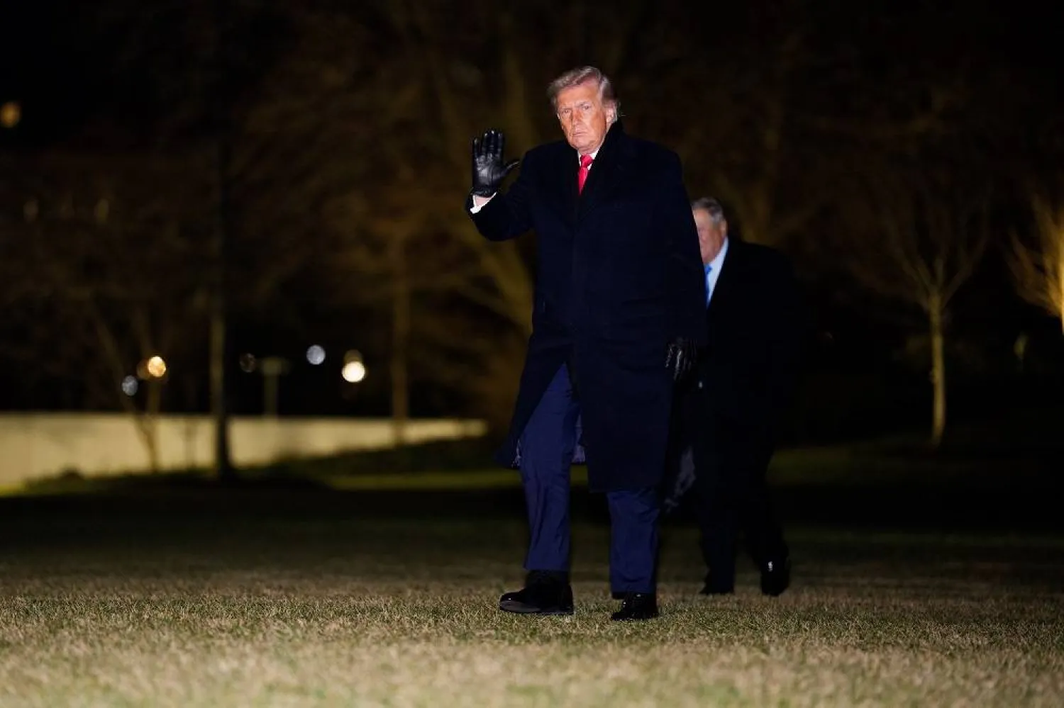 United States President Donald Trump waves as he arrives at the White House in Washington, DC, USA, 20 January 2026. (EPA)