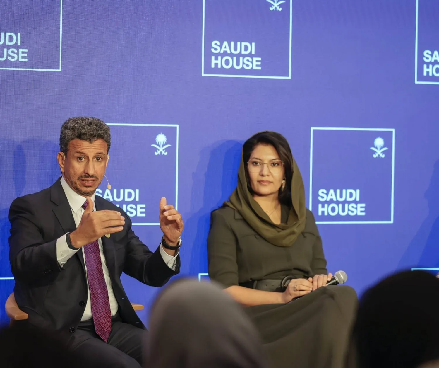 الخطيب يطلق مؤشر جودة الحياة وإلى جانبه الأميرة ريما بنت بندر بن سلطان (إكس)