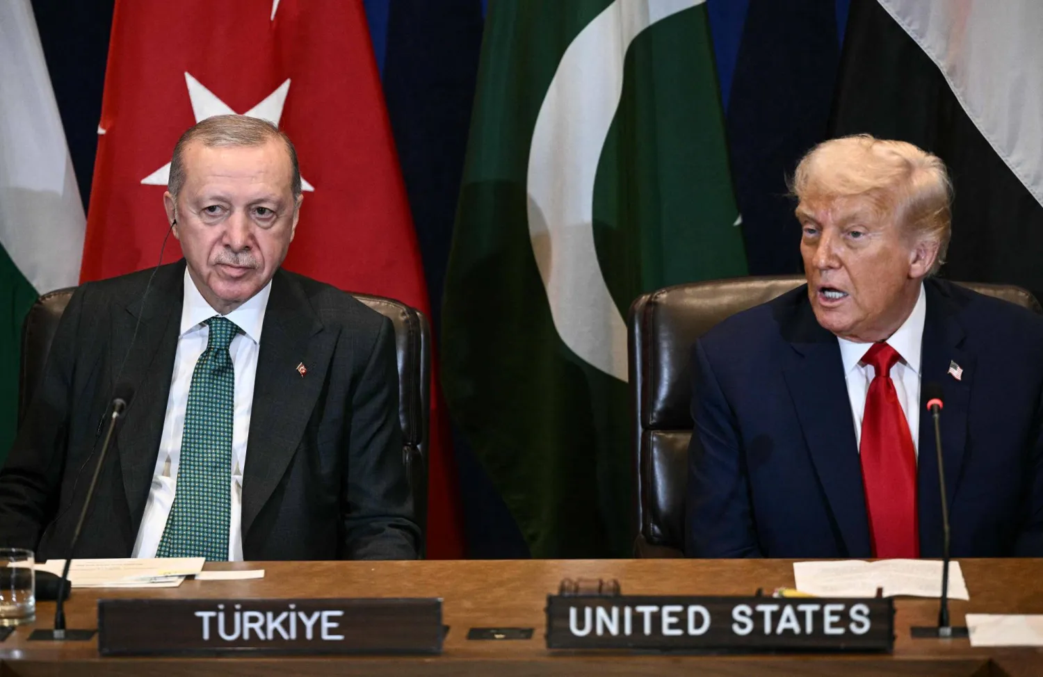 إردوغان خلال مشاركته في اجتماع حول غزة دعا إليه ترمب على هامش اجتماعات الجمعية العامة للأمم المتحدة في سبتمبر الماضي (الرئاسة التركية)