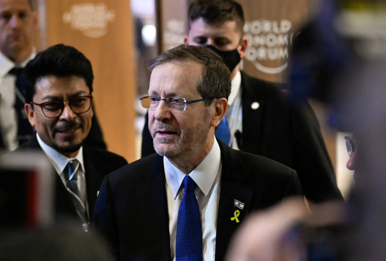 Israeli President Isaac Herzog attends the 56th annual World Economic Forum (WEF) meeting in Davos, Switzerland, January 22, 2026. REUTERS/Romina Amato
