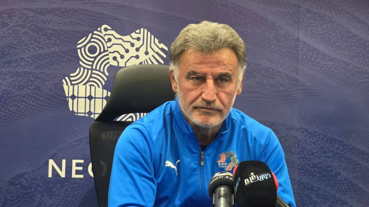 كريستوف غالتييه خلال المؤتمر الصحافي (الشرق الأوسط)