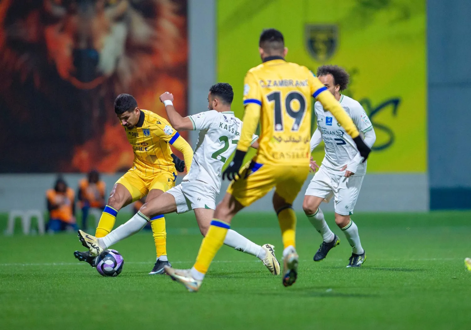 من مواجهة التعاون وضيفه الحزم (تصوير: صالح العنزي) 