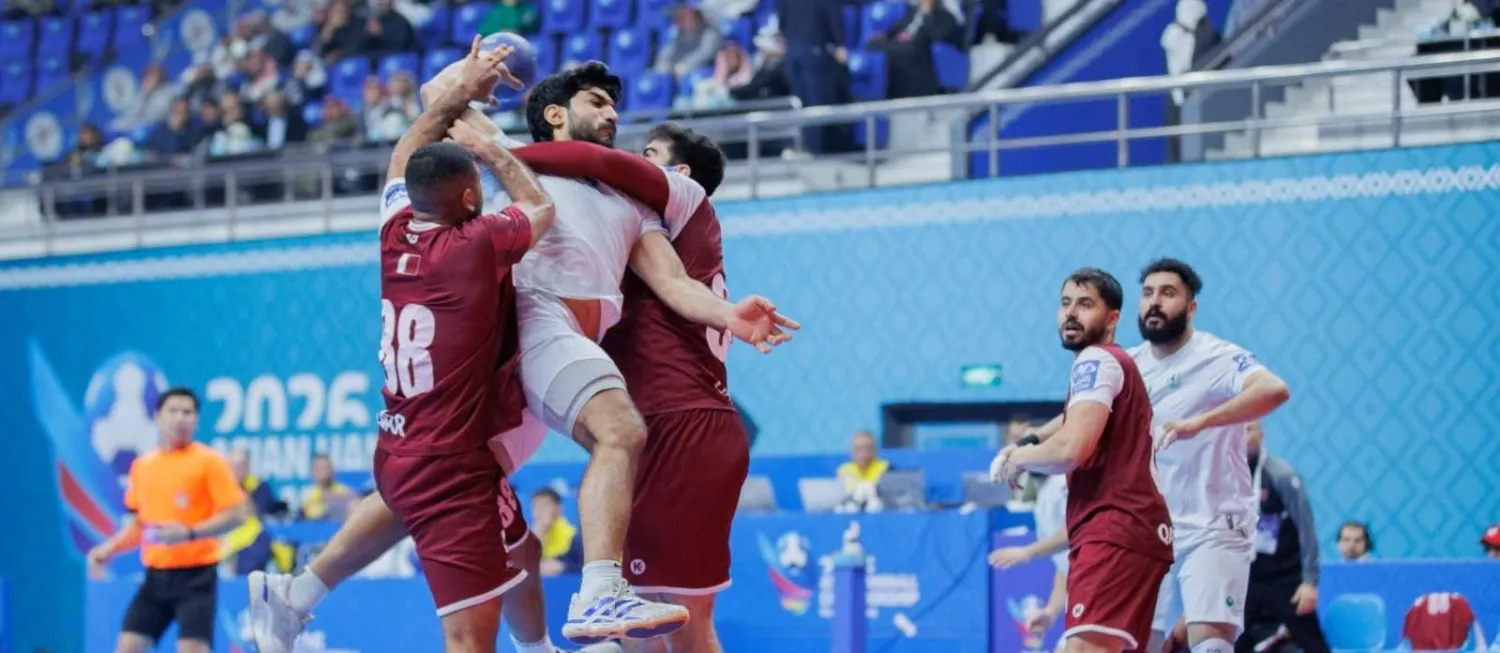 من المواجهة التي جمعت السعودية وقطر في البطولة الآسيوية لليد (الاتحاد السعودي لكرة اليد) 