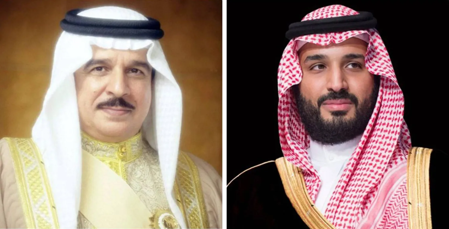 ولي العهد السعودي الأمير محمد بن سلمان والعاهل البحريني الملك حمد بن عيسى (واس)