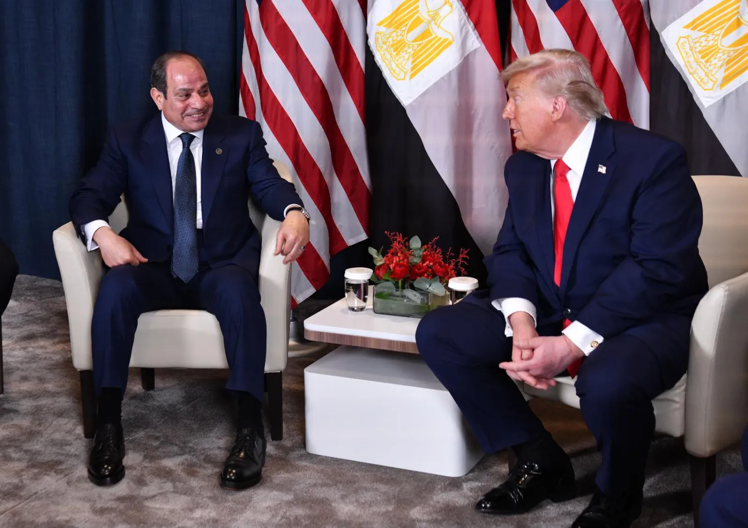 لقاء بين ترمب والسيسي على هامش منتدى دافوس (الرئاسة المصرية)