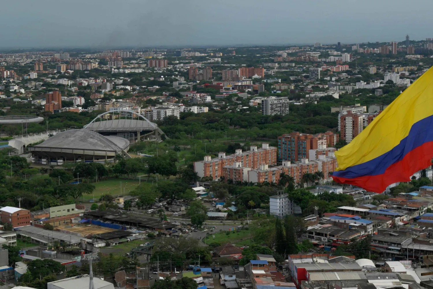 A shot showing the southern part of the city of Cali, Colombia (AFP)
