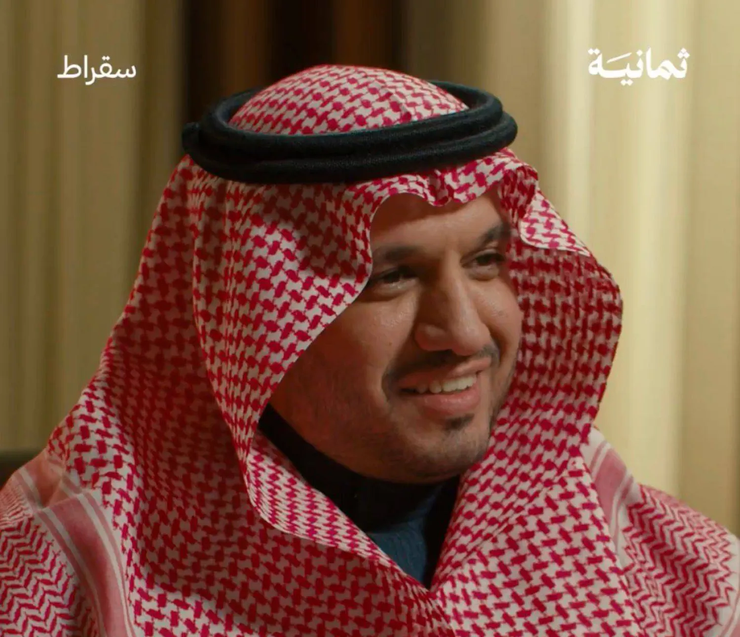 عبد الله الماجد رئيس النصر خلال الحوار مع بودكاست سقراط (الشرق الأوسط)