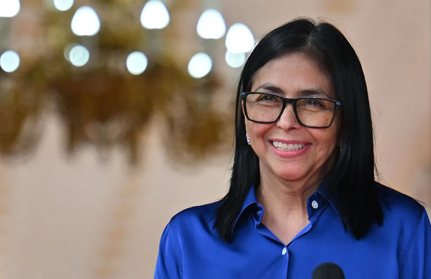 Venezuela başkan vekili Delcy Rodriguez (AFP)