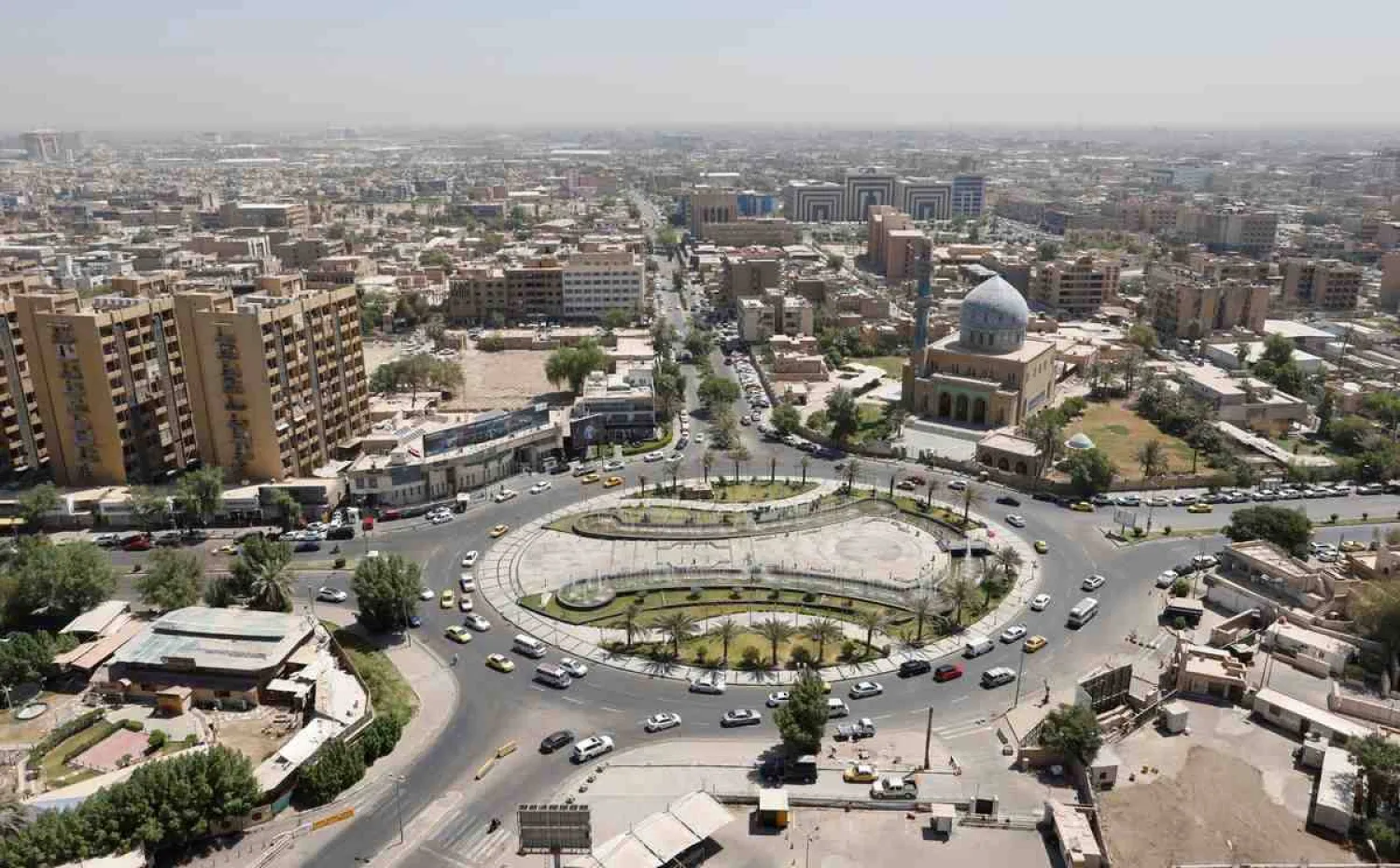 A general view shows al-Firdous Square in Baghdad, Iraq July 27, 2022. (Reuters)