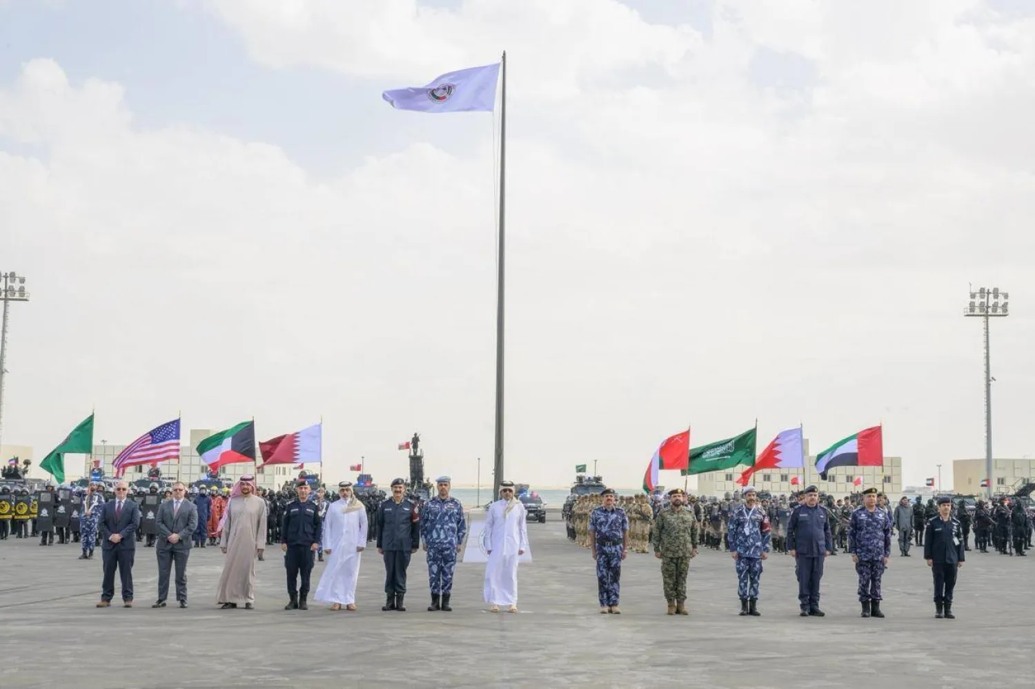 جانب من التمرين التعبوي المشترك للأجهزة الأمنية بدول مجلس التعاون الخليجي (قنا)