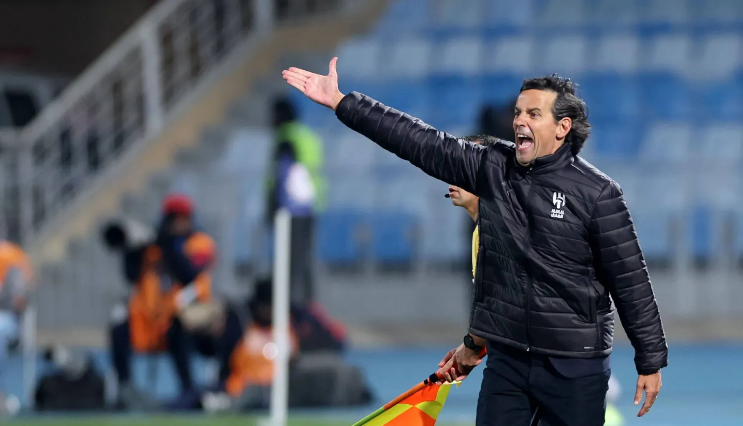  الإيطالي سيموني إنزاغي المدير الفني لفريق الهلال (تصوير: مشعل القدير) 
