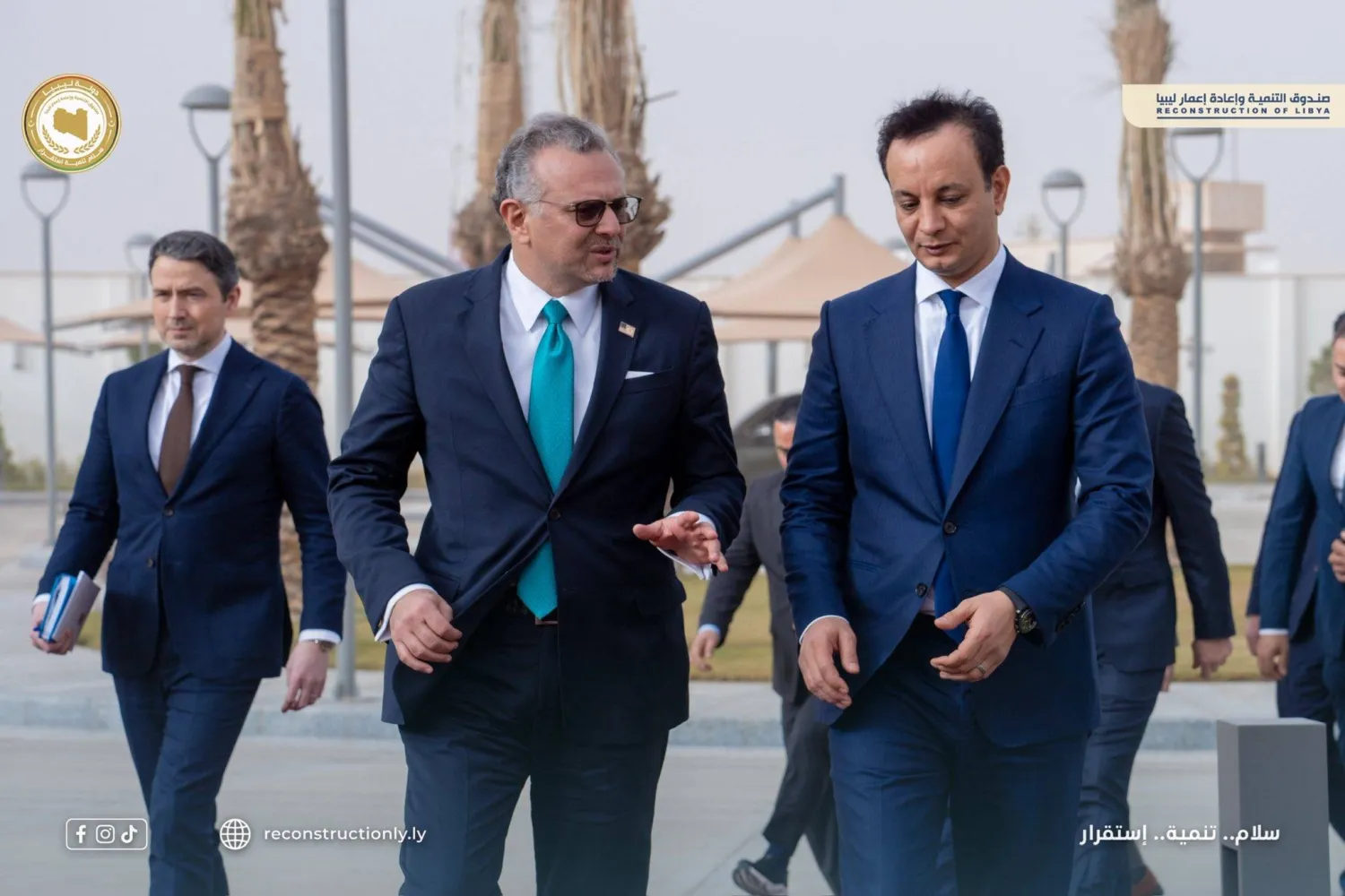 بلقاسم حفتر وبولس في بنغازي (صندوق التنمية الليبي)