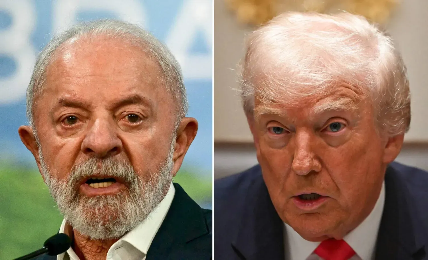 Brezilya Cumhurbaşkanı Lula da Silva ve ABD Başkanı Donald Trump (AFP)