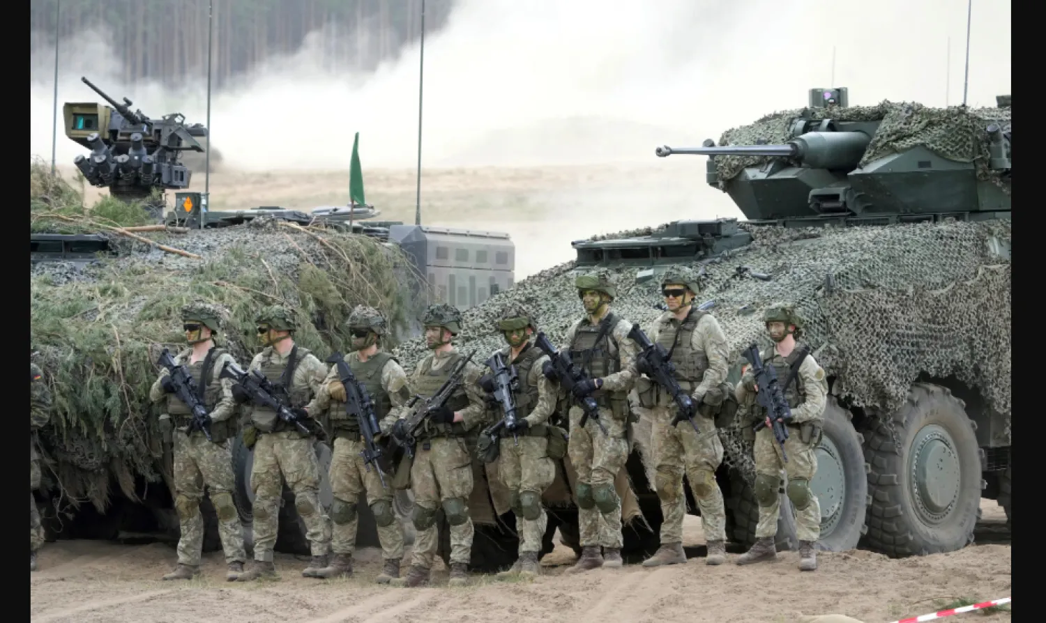 جنود ألمان يشاركون في مناورات عسكرية بليتوانيا عام 2024 (رويترز)