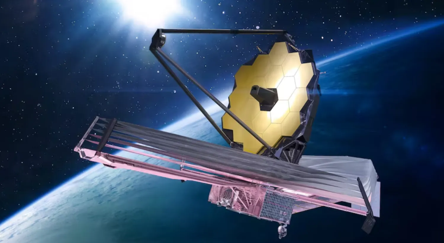 Artist's rendering of James Webb Space Telescope in space near Earth, in this image released on September 19, 2023. NASA/dima_zel/Handout via REUTERS 
