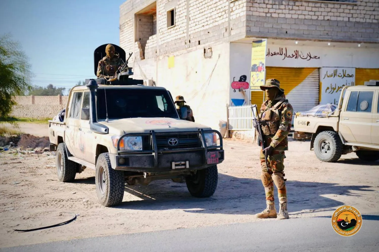 عملية انتشار سابقة لقوات المنطقة العسكرية بالساحل الغربي في الطرق الرئيسية ومداخل العجيلات (المنطقة العسكرية)