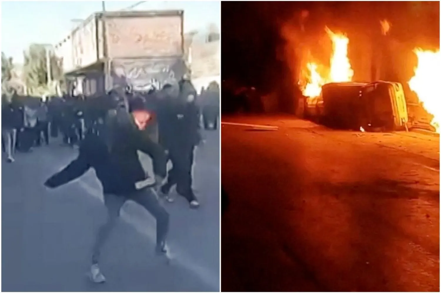 Protestolarda bir Besic görevlisinin öldürülmesiyle eylemcilere yönelik müdahale daha da sertleşti (AFP/Reuters)