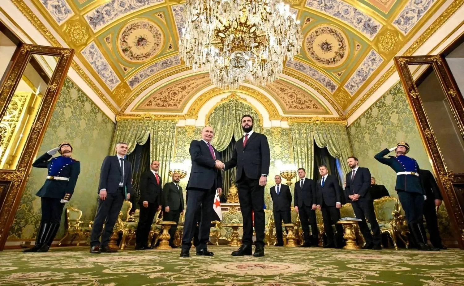 Russian President Vladimir Putin receives Syrian President Ahmed al-Sharaa at the Kremlin (DPA) 