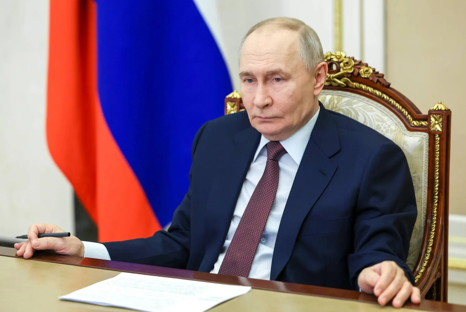 Russian President Vladimir Putin chairs a meeting with members of the government via videoconference at the Kremlin in Moscow, Russia, 21 January 2026.  EPA/VYACHESLAV PROKOFYEV/SPUTNIK/KREMLIN 