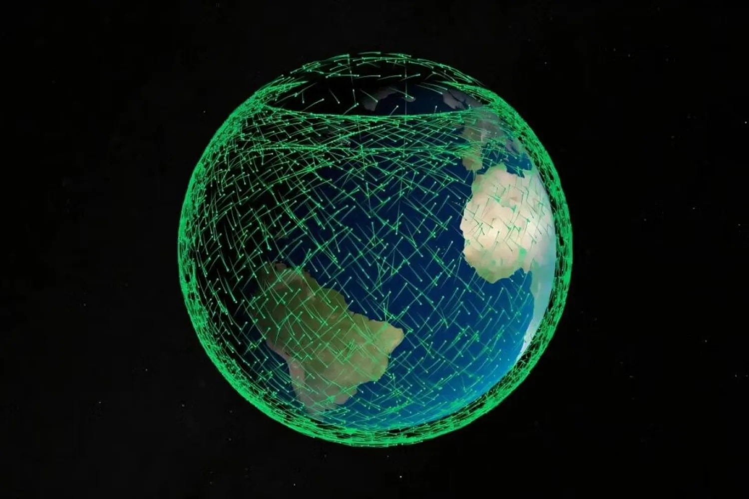 Starlink uydularının güzergahları (NASA Bilimsel Görselleştirme Stüdyosu)