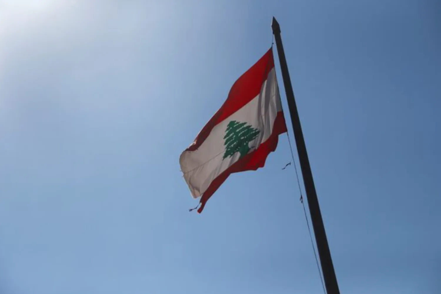 Lebanese national flag flutters in Beirut, Lebanon, August 18, 2020. REUTERS/Hannah McKay 