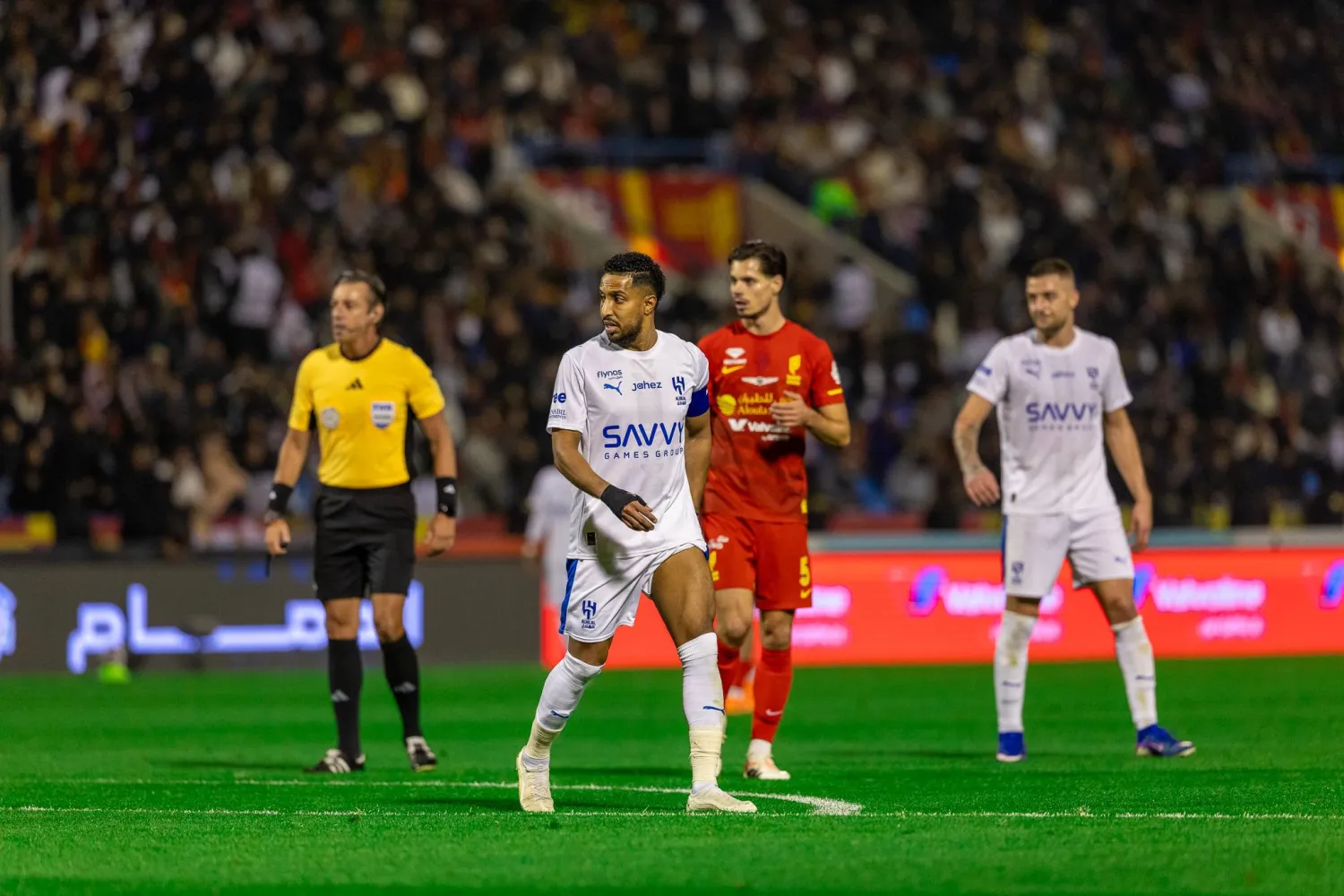 سالم الدوسري أهدر جزائية ولكنه عادل النتيجة بهدف رائع (تصوير: عيسى الدبيسي)