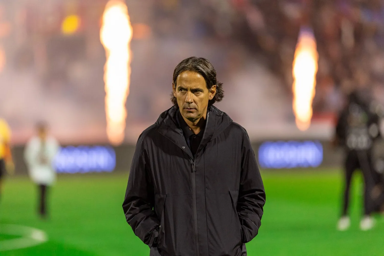 الإيطالي سيموني إنزاغي مدرب فريق الهلال (تصوير: عيسى الدبيسي) 