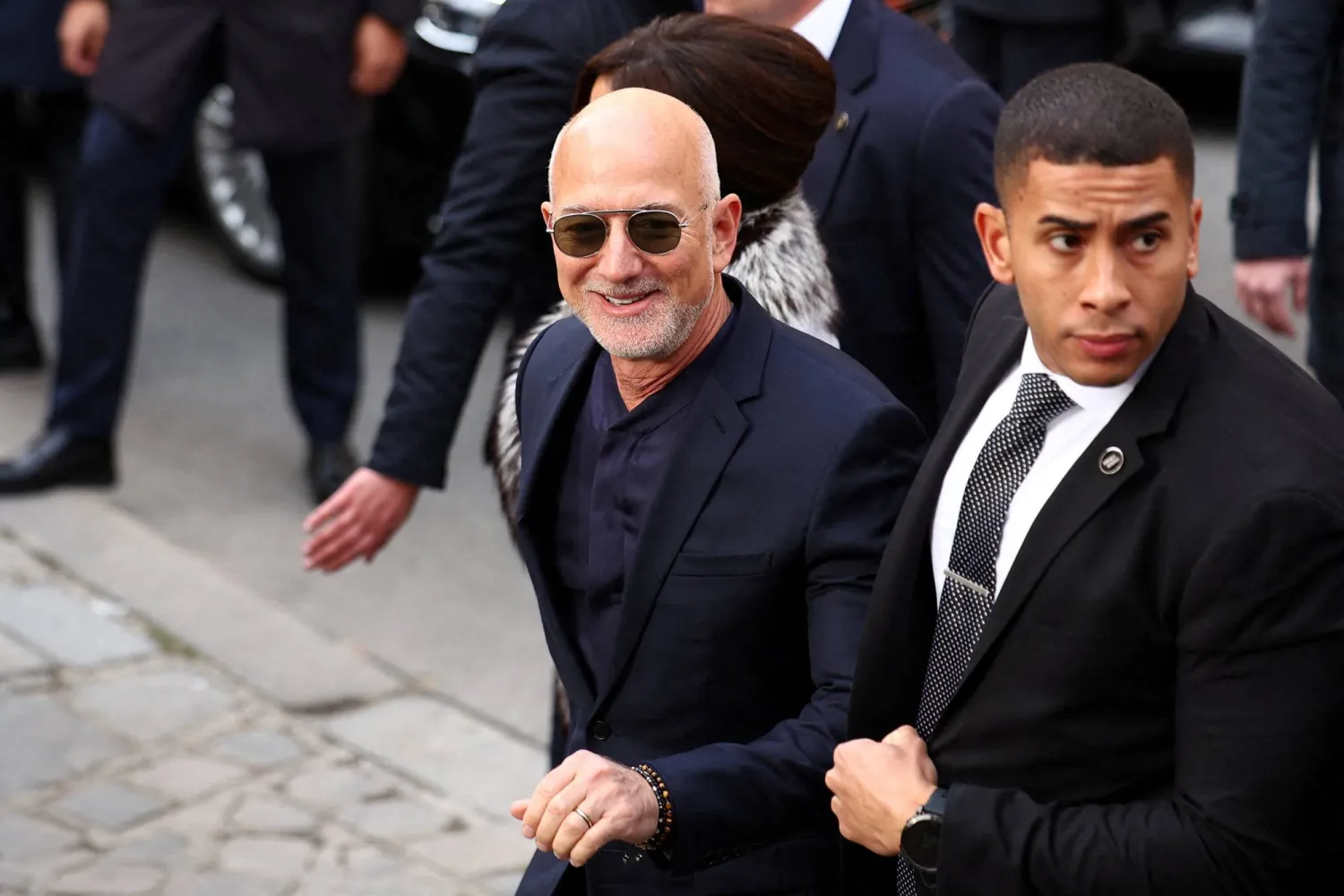 Jeff Bezos arrives to attend Dior Haute Couture Spring/Summer 2026 show in Paris, France, January 26, 2026. REUTERS/Abdul Saboor