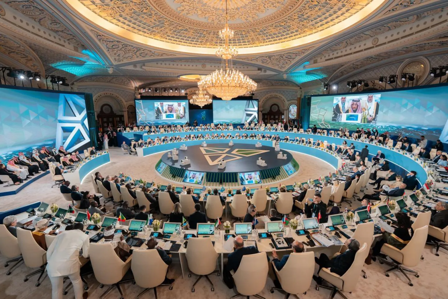 Representatives from 100 governments and 70 international organizations gathered on Tuesday to develop a roadmap for securing the flow of critical minerals the world needs to achieve its digital and green transitions. (Saudi Minister of Industry and Mineral Resources Bandar Alkhorayef on X)