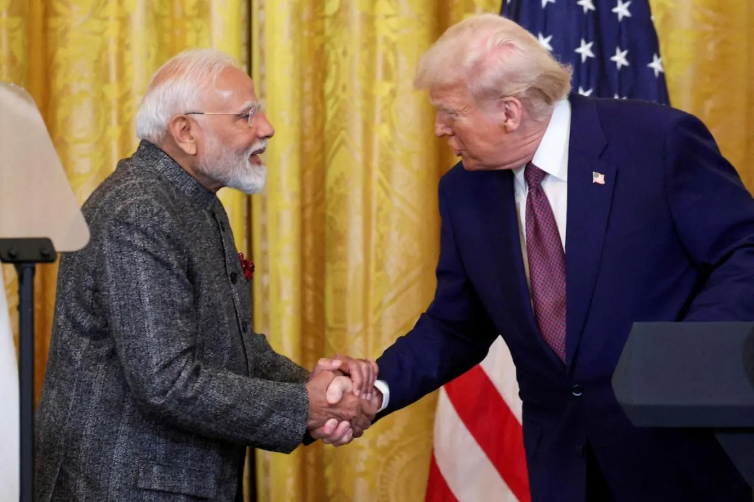 Modi, geçen yıl şubatta Trump'la Beyaz Saray'da görüşmüştü (Reuters)