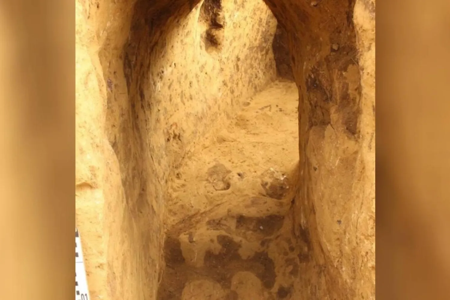 Kazı alanında Ortaçağ'dan kalma geçit bulundu (Almanya Devlet Miras Yönetimi ve Arkeoloji Ofisi / LDA)