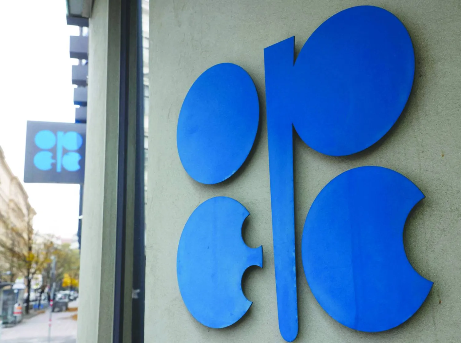 FILE PHOTO: A view of the logo of the Organization of the Petroleum Exporting Countries (OPEC) outside their headquarters in Vienna, Austria, November 30, 2023. REUTERS/Leonhard Foeger/File Photo