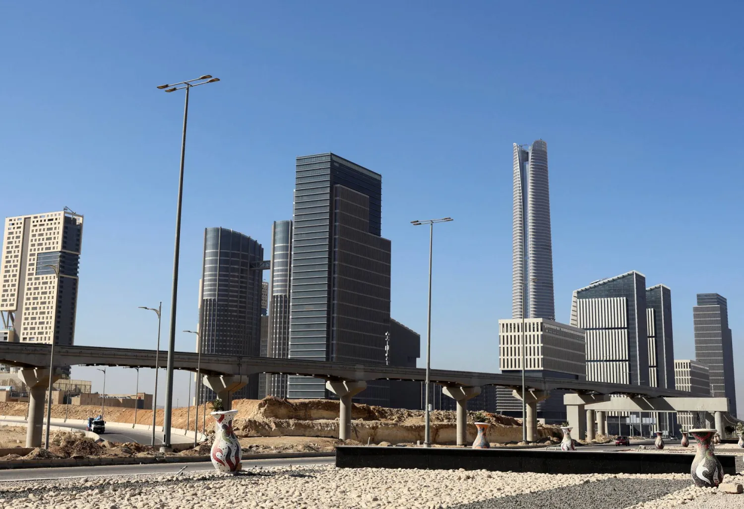 The construction site of the futuristic Iconic Tower skyscraper in a business district, built by China State Construction Engineering Corporation (CSCEC) in the New Administrative Capital (NAC) east of Cairo, Egypt, January 19, 2026. REUTERS/Mohamed Abd El Ghany