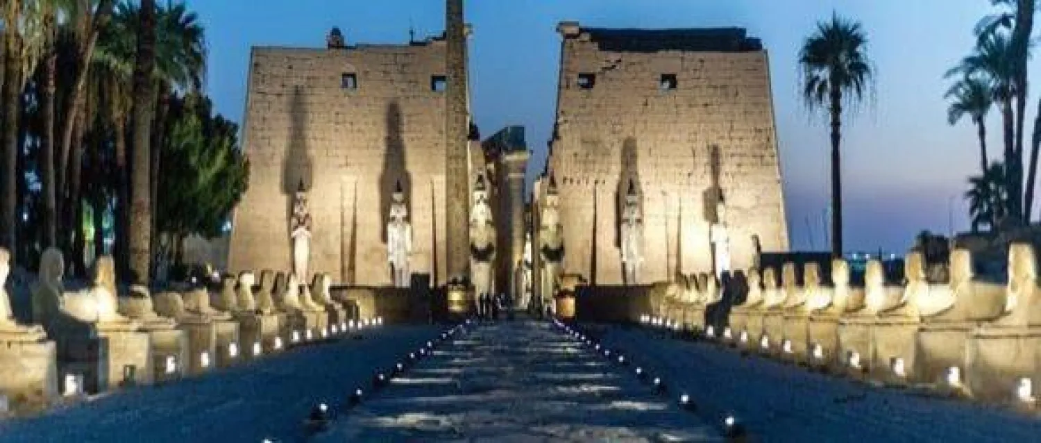 طريق الكباش من أشهر المعالم الأثرية بالأقصر (الهيئة العامة للاستعلامات)