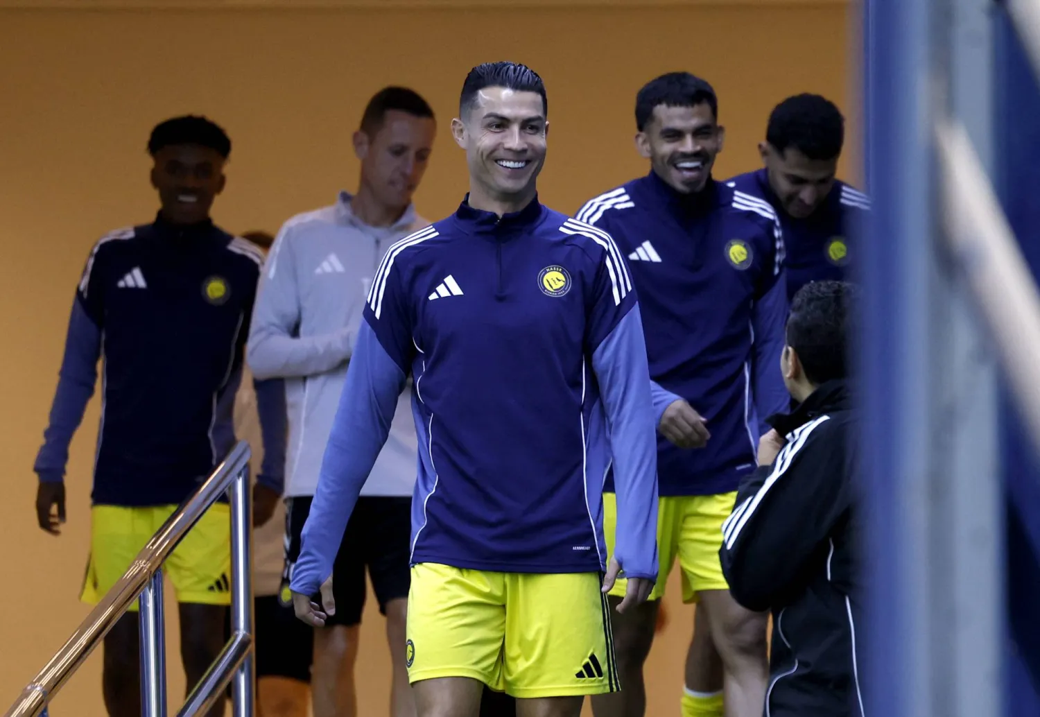 رونالدو شارك في تدريبات النصر اليوم الأربعاء (رويترز)