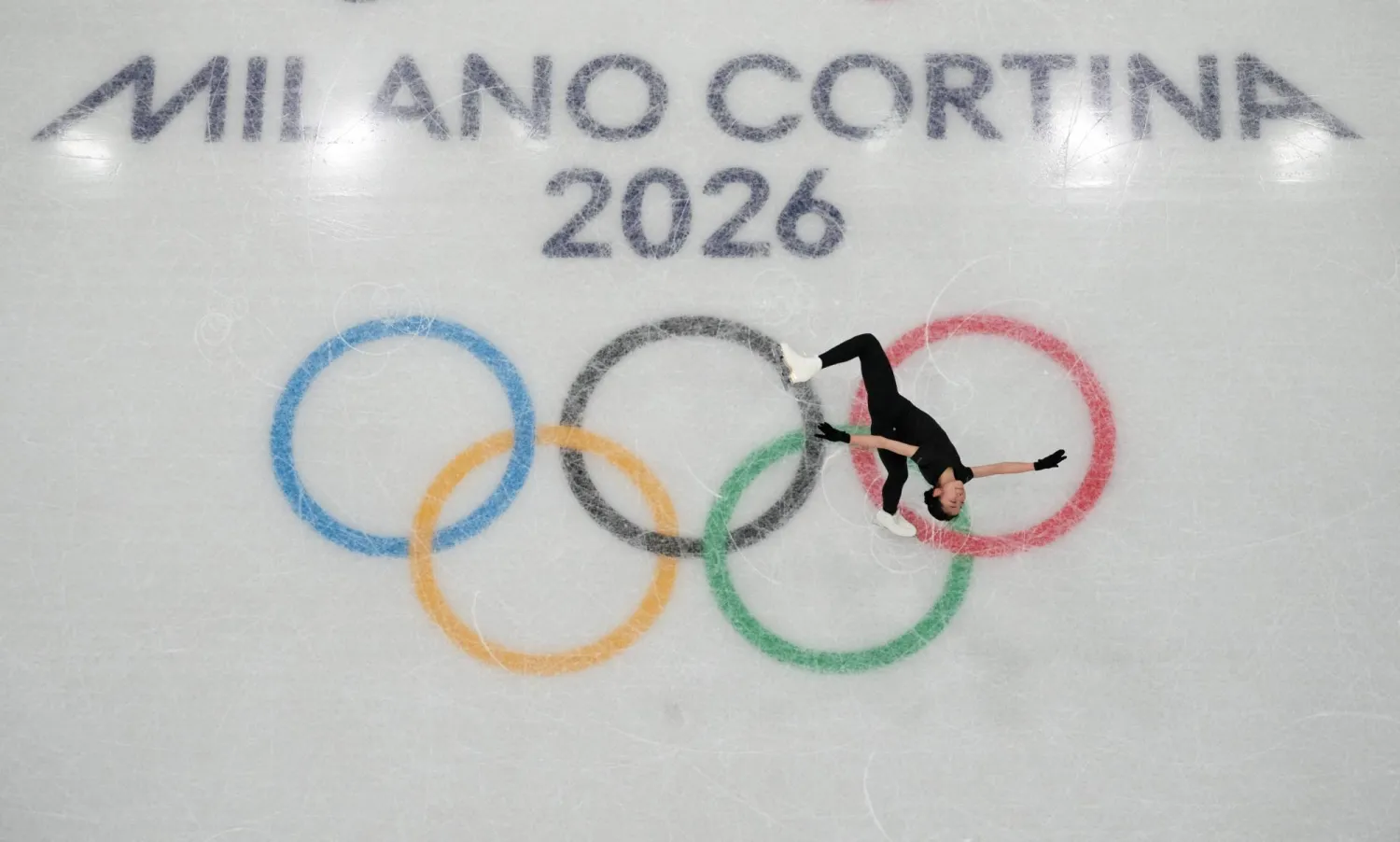  Milano Cortina 2026 Olympics - Figure Skating Training - Milano Ice Skating Arena, Milan, Italy - February 04, 2026. Ruiyang Zhang of China during training. (Reuters)