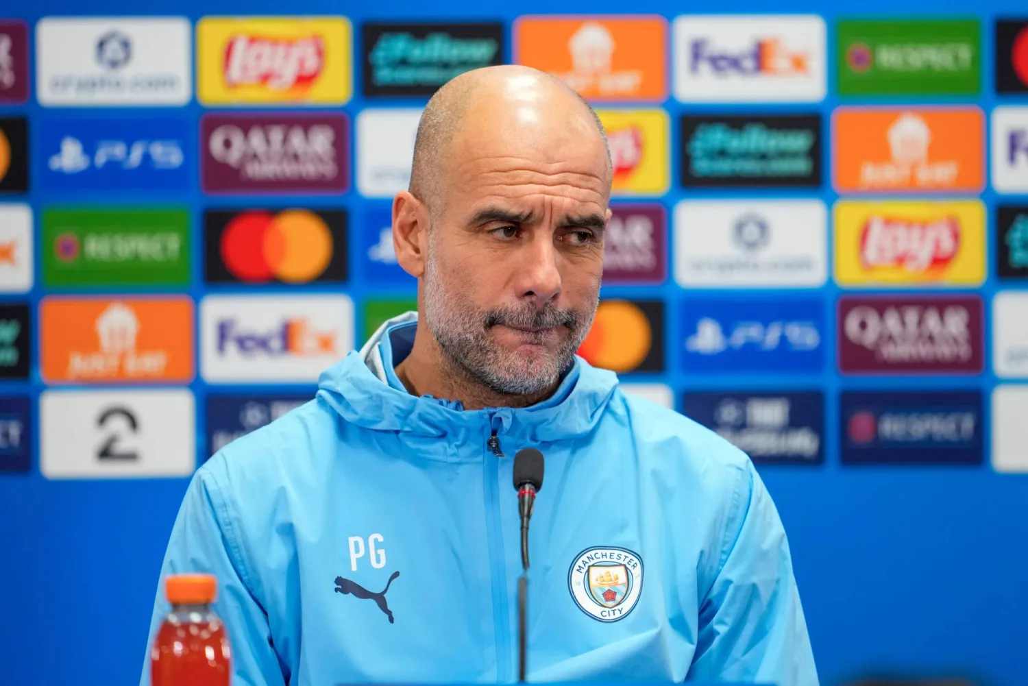 الإسباني بيب غوارديولا مدرب مانشستر سيتي (أ.ب).